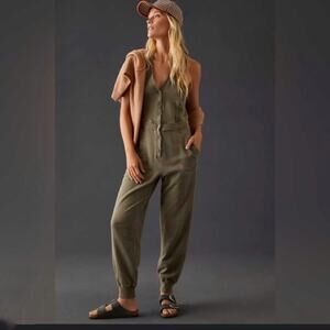 Daily Practice by Anthropologie Jumpsuit Sleeveless in Olive Green Women’s XS
